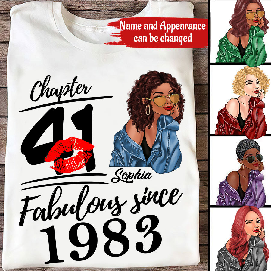 Chapter 41, Fabulous Since 1983 41th Birthday Unique T Shirt For Woman, Custom Birthday Shirt, Her Gifts For 41 Years Old , Turning 41 Birthday Cotton Shirt - HCT