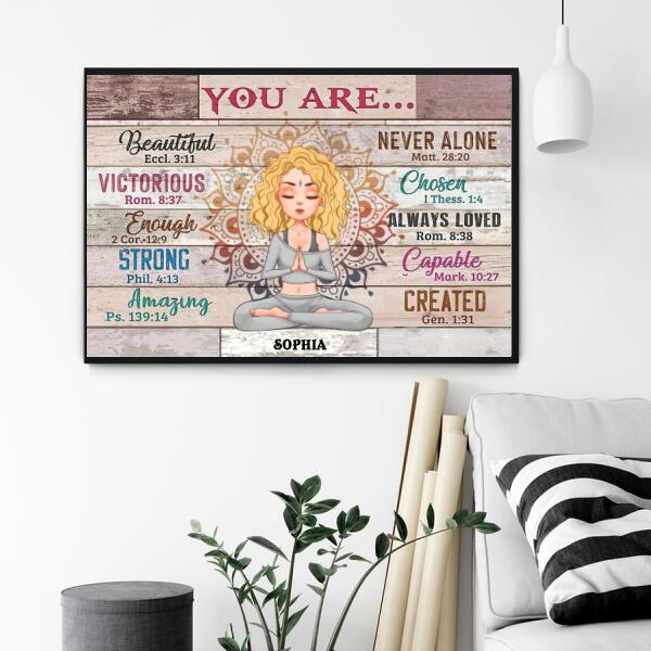 Personalized Poster, You are yoga poster, Yoga girl Wall Art, Gift Yoga Decor, Gift For Yoga lovers, Home Decor