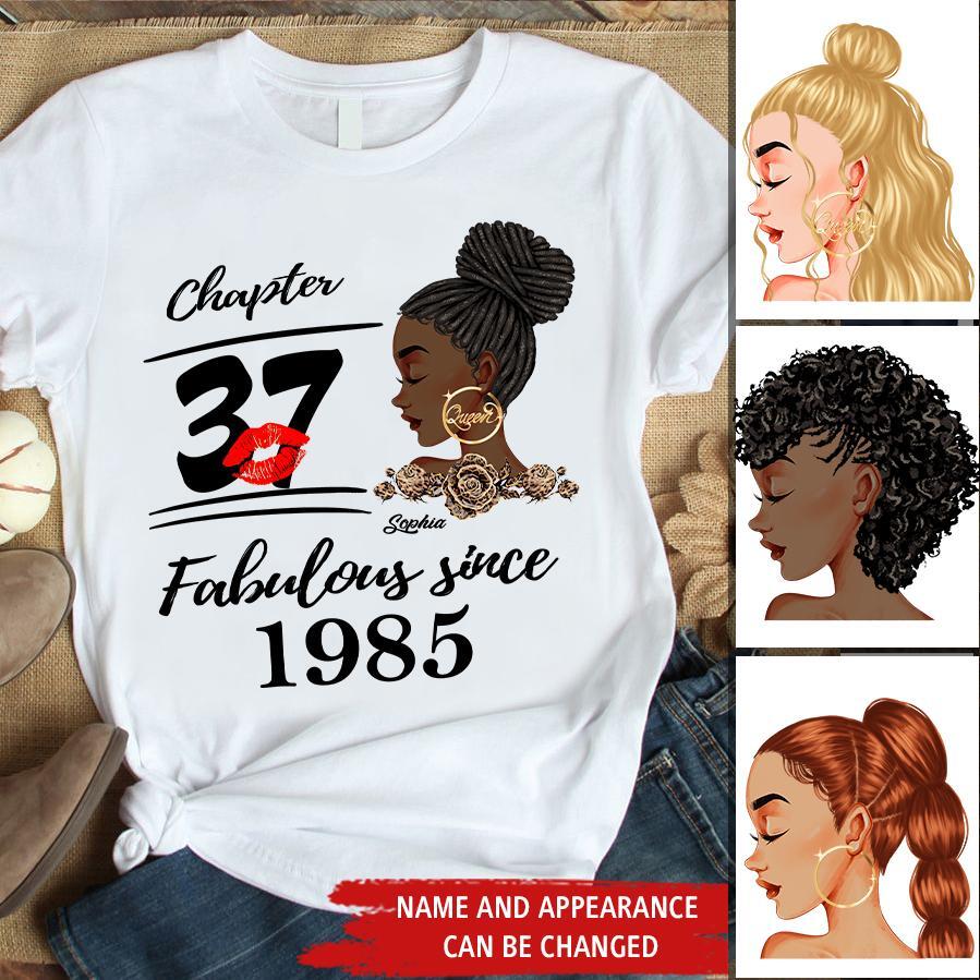 37th Birthday Shirts, Custom Birthday Shirts, Turning 37 Shirt, Gifts For Women Turning 37, 37 And Fabulous Shirt, 1985 Shirt, 37th Birthday Shirts For Her