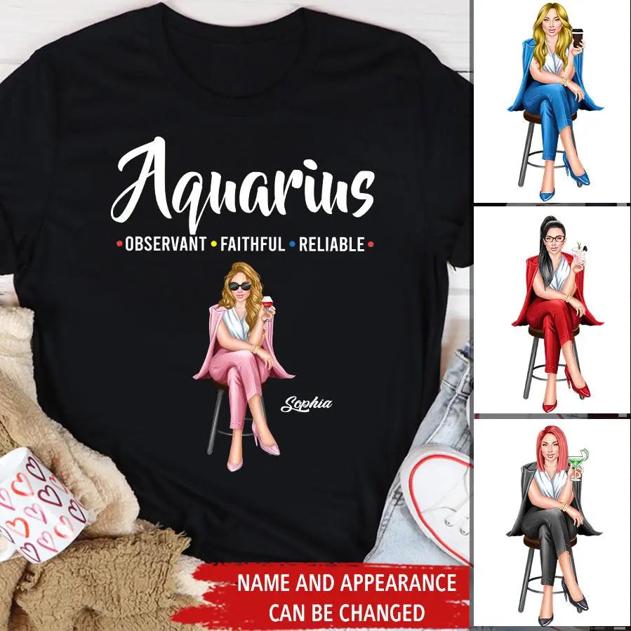 Custom Birthday Shirt, Aquarius T Shirt, Aquarius Birthday Shirt, Aquarius T Shirts For Ladies, Aquarius Queen T Shirt