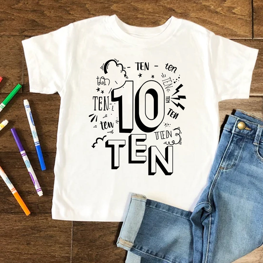 10th Birthday Shirt, Birthday Shirt, Ten Birthday Shirt, 10th Birthday T Shirt, Baby Shirt