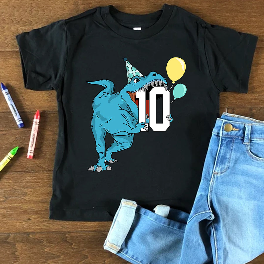 10th Birthday Shirt, Dinosaur Birthday Shirt, Ten Birthday Shirt, 10th Birthday T Shirt, Baby Shirt