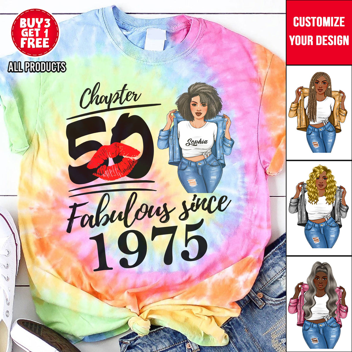 Chapter 50, Fabulous Since 1975 50th Birthday Unique T Shirt For Woman, Custom Birthday Shirt, Her Gifts For 50 Years Old , Turning 50 Birthday Cotton Shirt - YPT-HCT