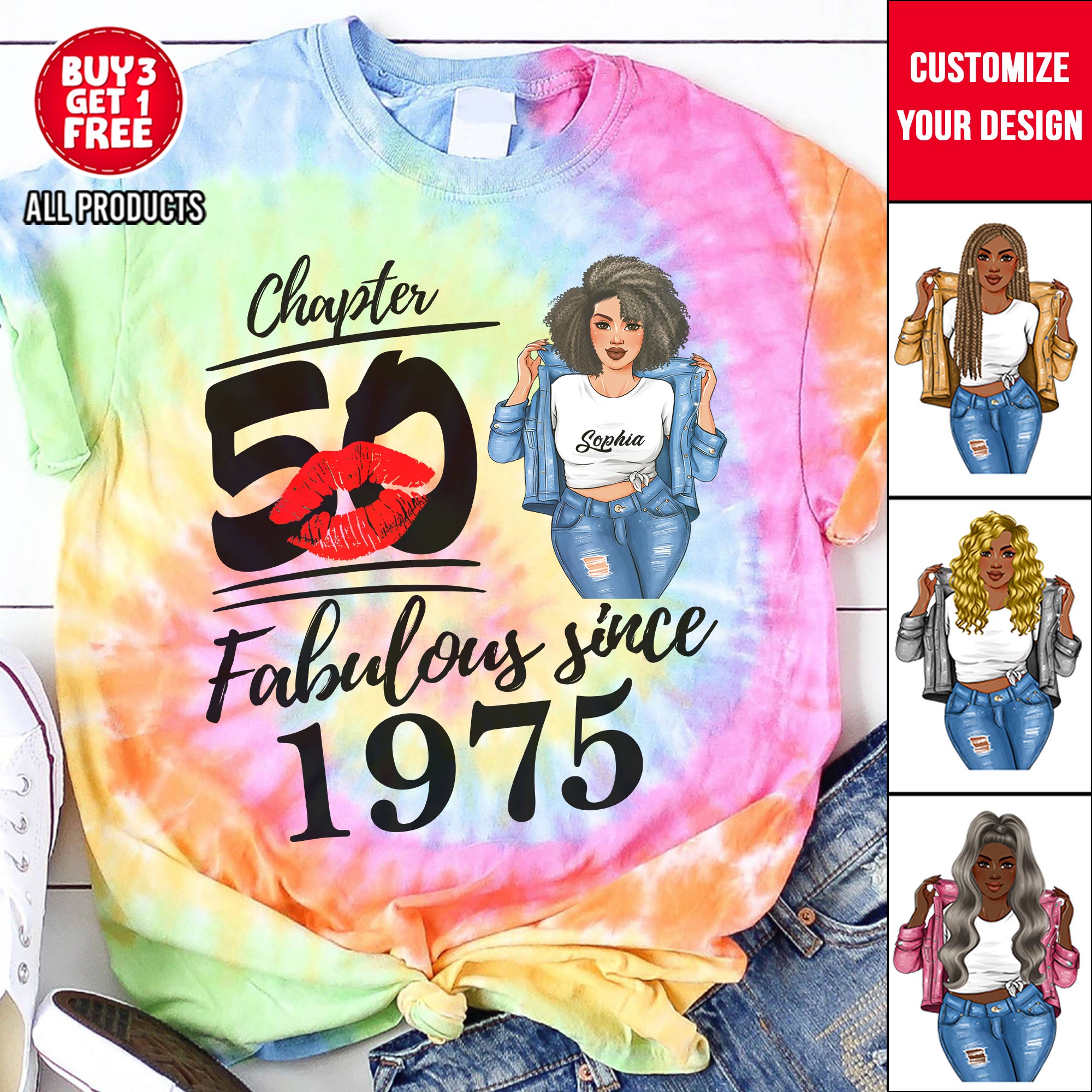 Chapter 50, Fabulous Since 1975 50th Birthday Unique T Shirt For Woman, Custom Birthday Shirt, Her Gifts For 50 Years Old , Turning 50 Birthday Cotton Shirt - YPT-HCT