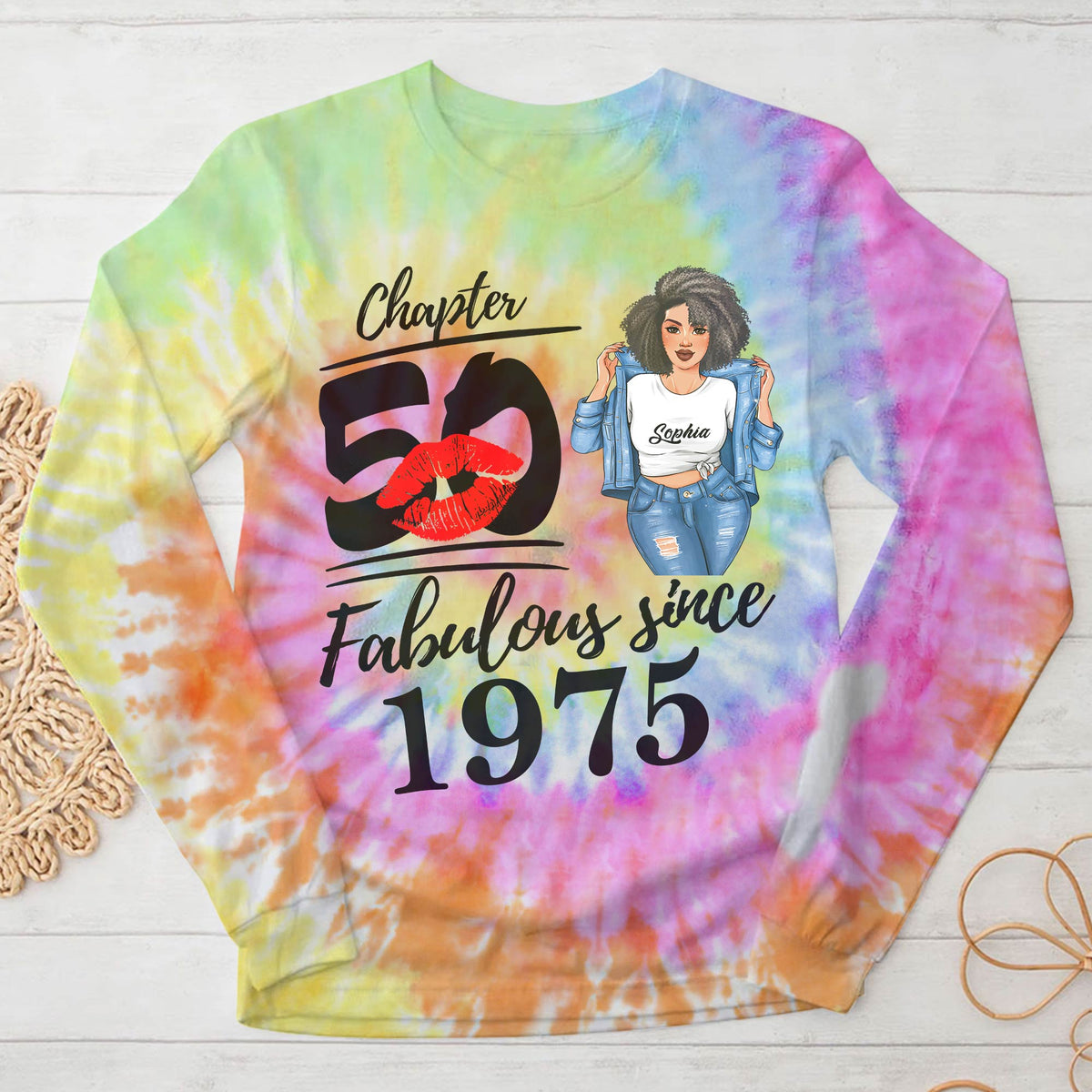 Chapter 50, Fabulous Since 1975 50th Birthday Unique T Shirt For Woman, Custom Birthday Shirt, Her Gifts For 50 Years Old , Turning 50 Birthday Cotton Shirt - YPT-HCT