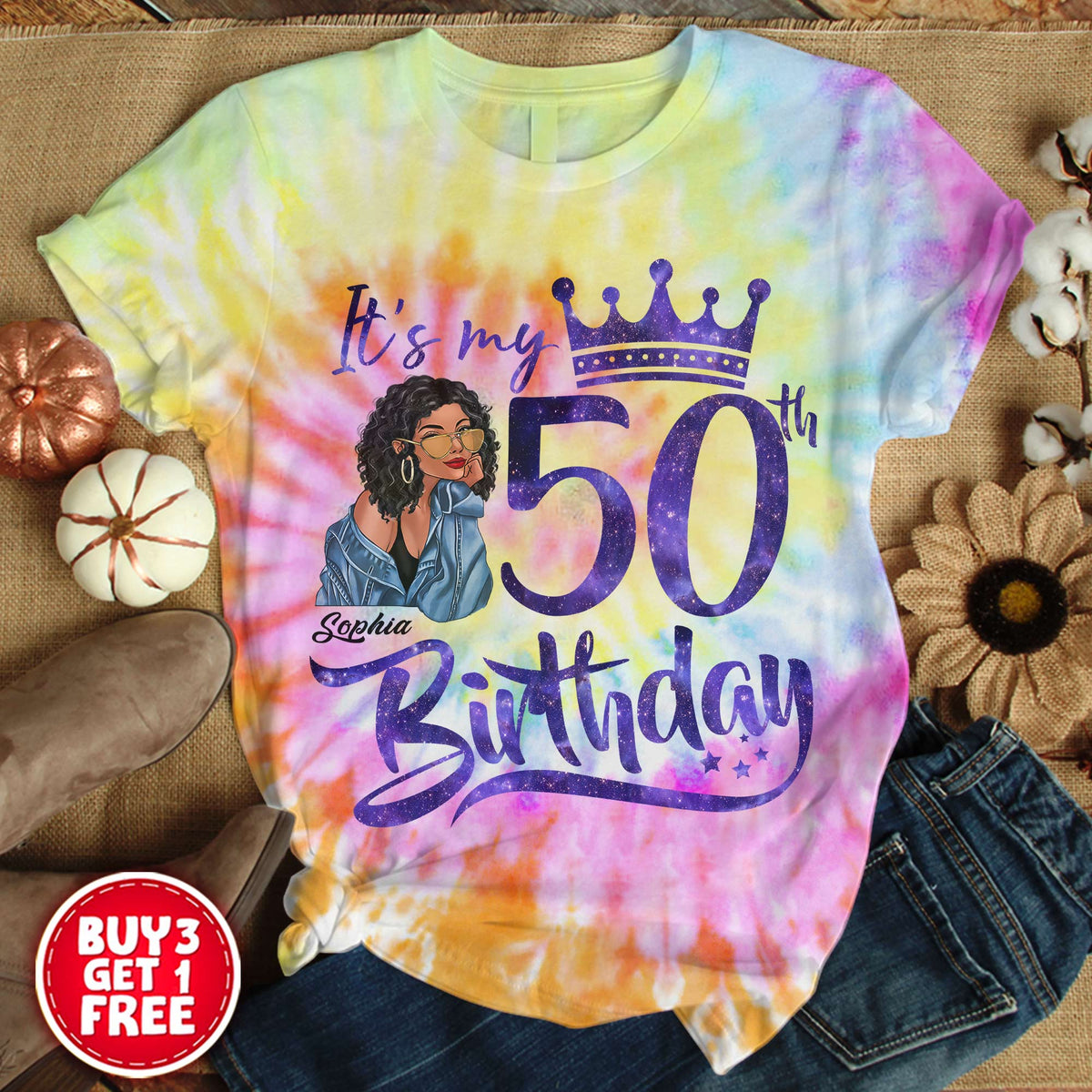 50th Birthday Shirts, Custom Birthday Shirts, Turning 50 Shirt, Gifts For Women Turning 50, 50 And Fabulous Shirt-YPT-HCT