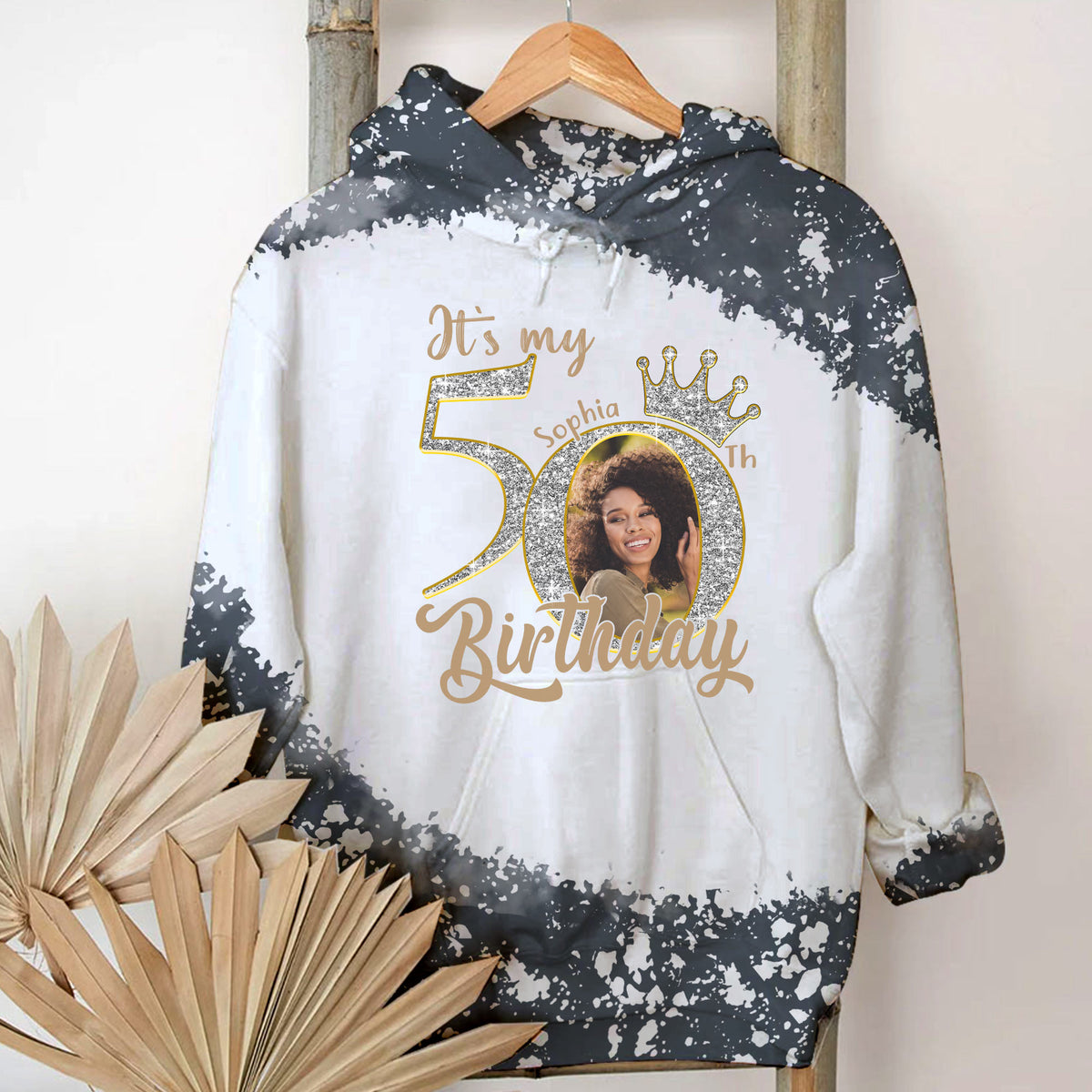 Custom Face Photo 50&#39;s Birthday Shirt, 50th Birthday Unique T Shirt For Woman, Custom Birthday Shirt, Her Gifts For 50 Years Old, Custom Picture Tee, Personalized Birthday Shirt-YPT-HCT