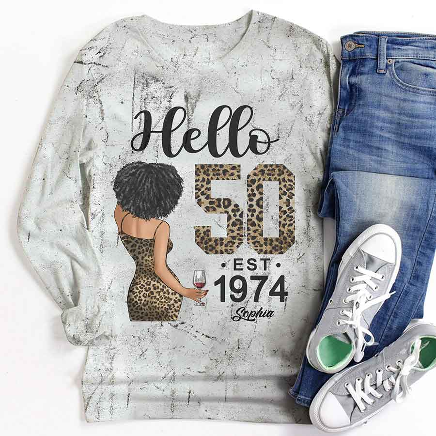50th Birthday Shirts, Custom Birthday Shirts, Turning 50 Shirt, Gifts For Women Turning 50, 50 And Fabulous Shirt, 1974 Shirt, 50th Birthday Shirts For Her-YPT-HCT