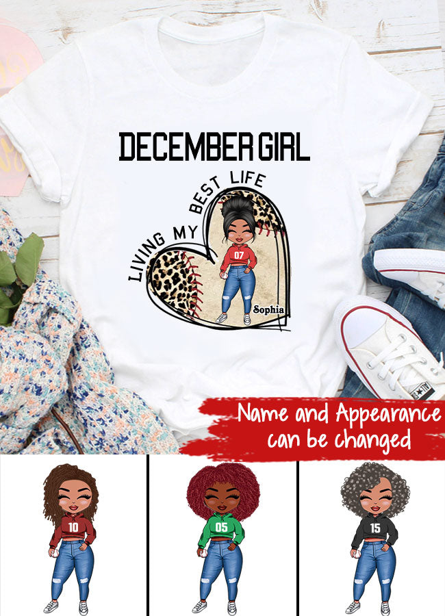 December Birthday Shirt, Custom Birthday Shirt, Queens Born In December , December Birthday Gifts, December Shirts For Woman, Baseball Lover