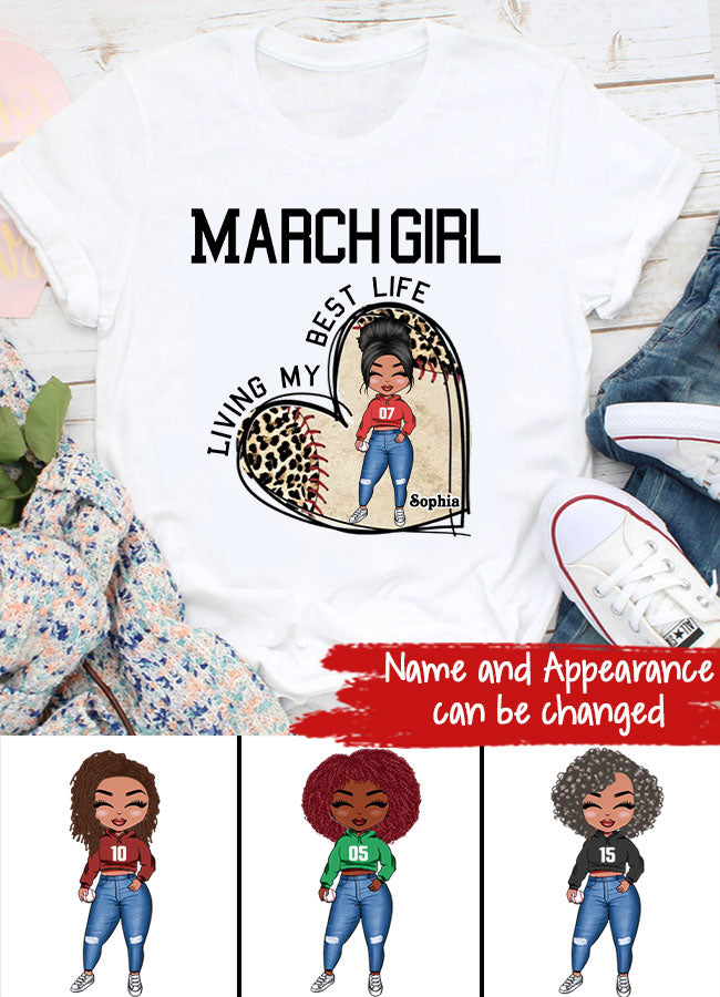 March Birthday Shirt, Custom Birthday Shirt, Queens Born In March , March  Birthday Gifts, March Shirts For Woman, Baseball Lover