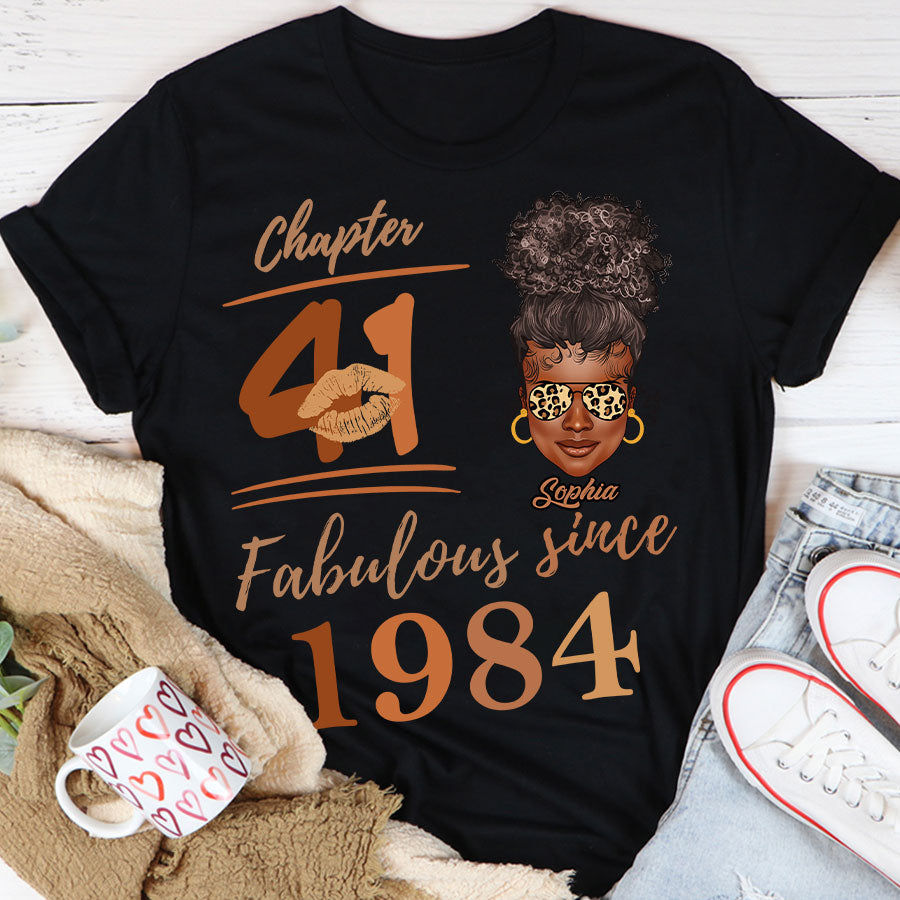 Chapter 41, Fabulous Since 1984 41st Birthday Unique T Shirt For Woman, Her Gifts For 41 Years Old , Turning 41 Birthday Cotton Shirt TLQ