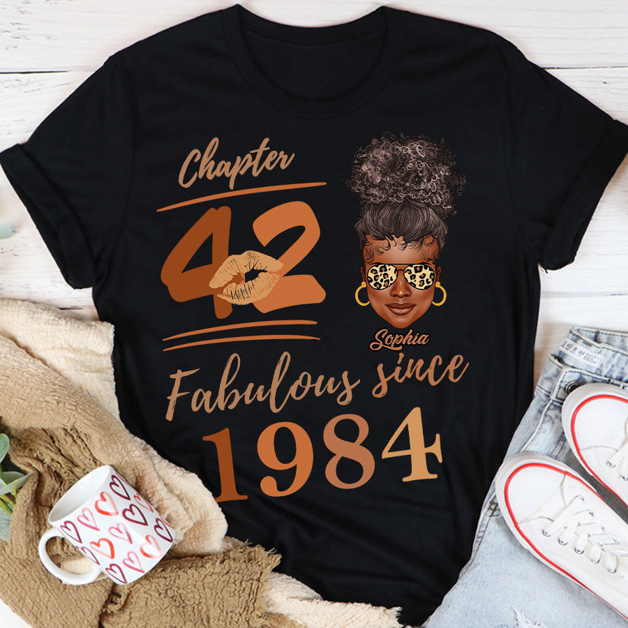 Chapter 42, Fabulous Since 1984 42nd Birthday Unique T Shirt For Woman, Her Gifts For 42 Years Old , Turning 42 Birthday Cotton Shirt TLQ