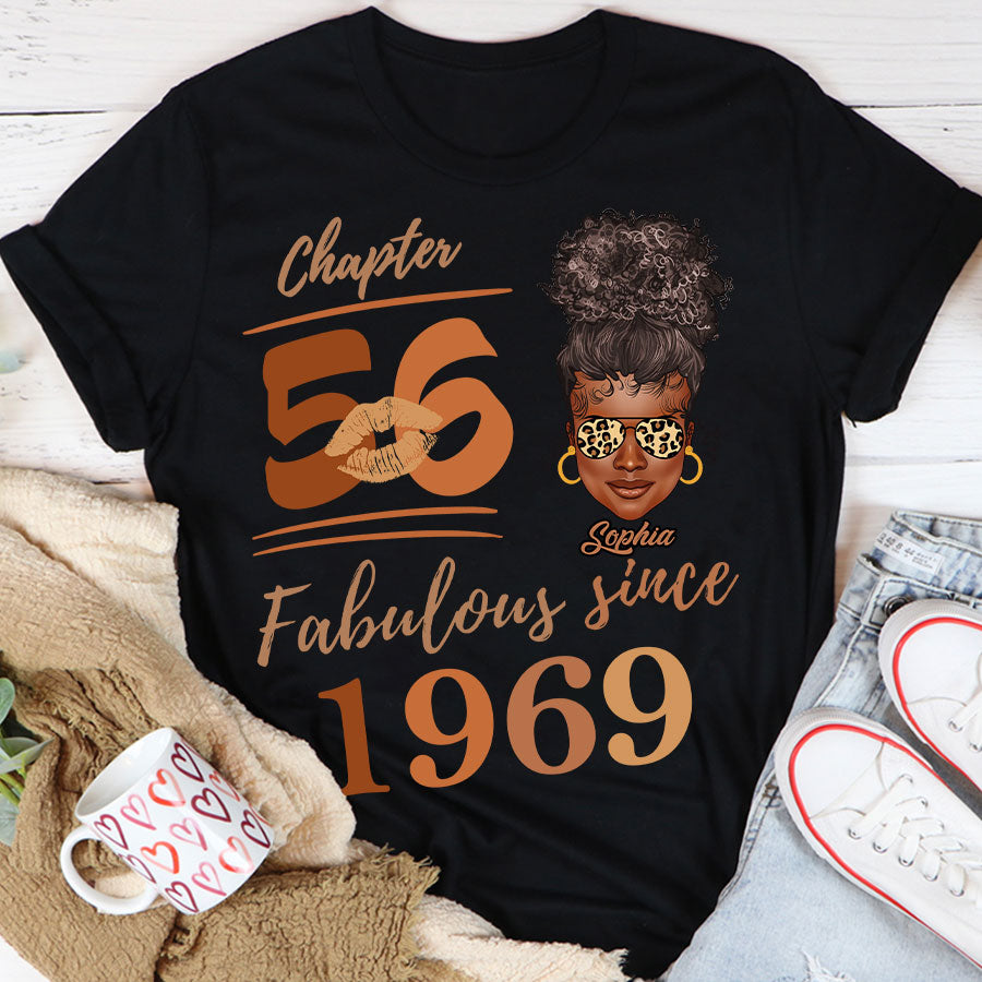 Chapter 56, Fabulous Since 1969 56th Birthday Unique T Shirt For Woman, Her Gifts For 56 Years Old , Turning 56 Birthday Cotton Shirt TLQ
