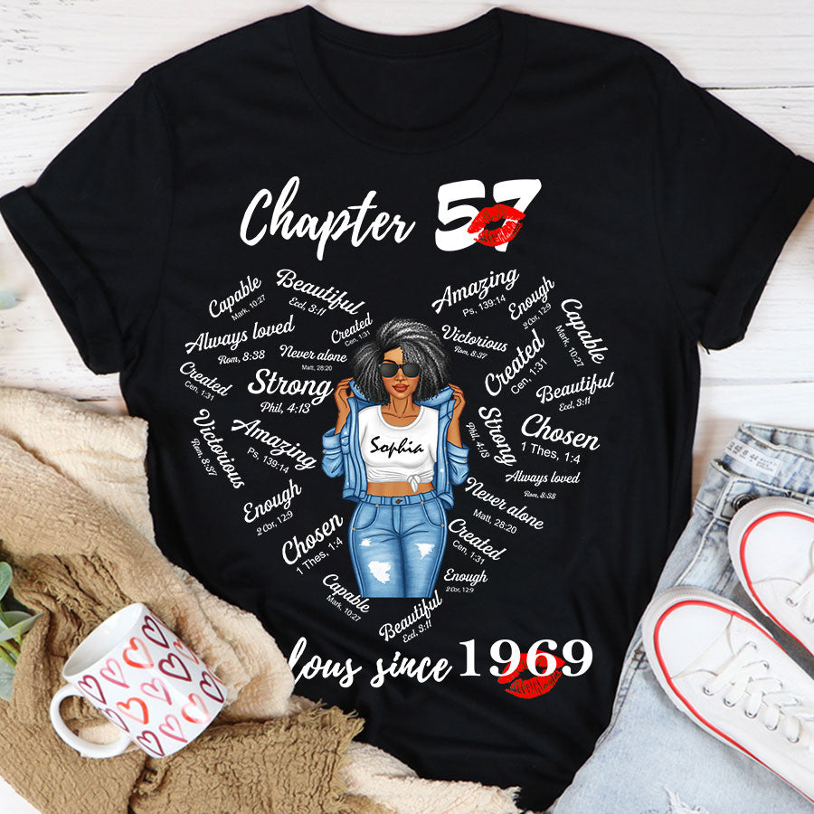 Chapter 57, Fabulous Since 1969 57th Birthday Unique T Shirt For Woman, Her Gifts For 57 Years Old , Turning 57 Birthday Cotton Shirt-TLQ