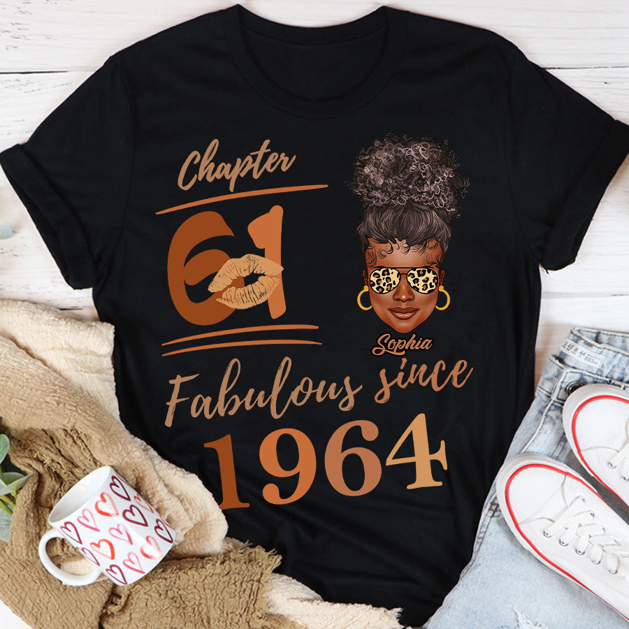 Chapter 61, Fabulous Since 1964 61st Birthday Unique T Shirt For Woman, Her Gifts For 61 Years Old , Turning 61 Birthday Cotton Shirt TLQ