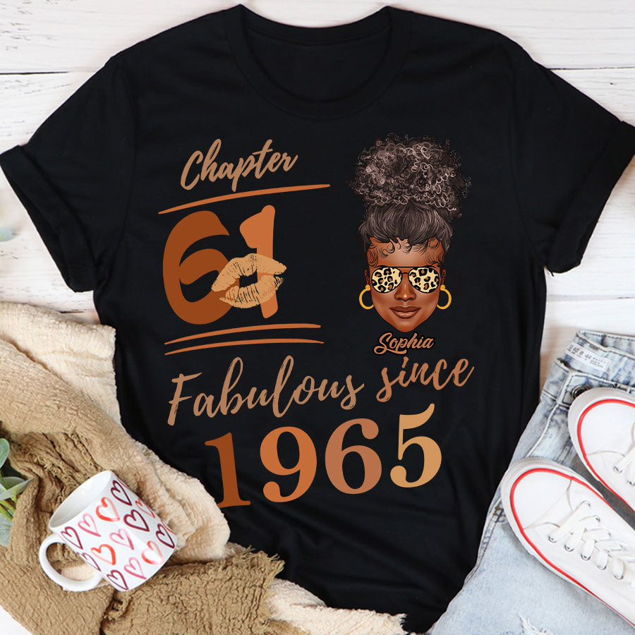 Chapter 61, Fabulous Since 1965 61st Birthday Unique T Shirt For Woman, Her Gifts For 61 Years Old , Turning 61 Birthday Cotton Shirt TLQ