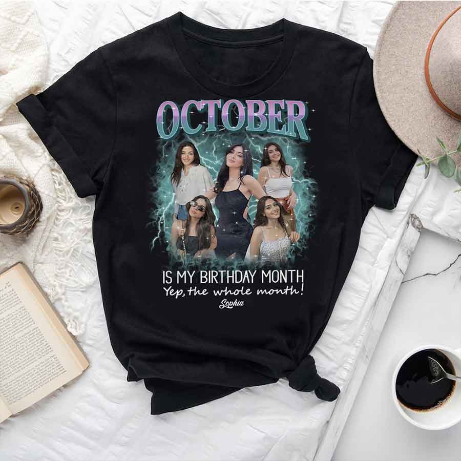 October Birthday Shirt, Custom Birthday Shirt, Queens are Born In October, October Birthday Shirts For Woman, October Birthday Gifts-YPT-HCT