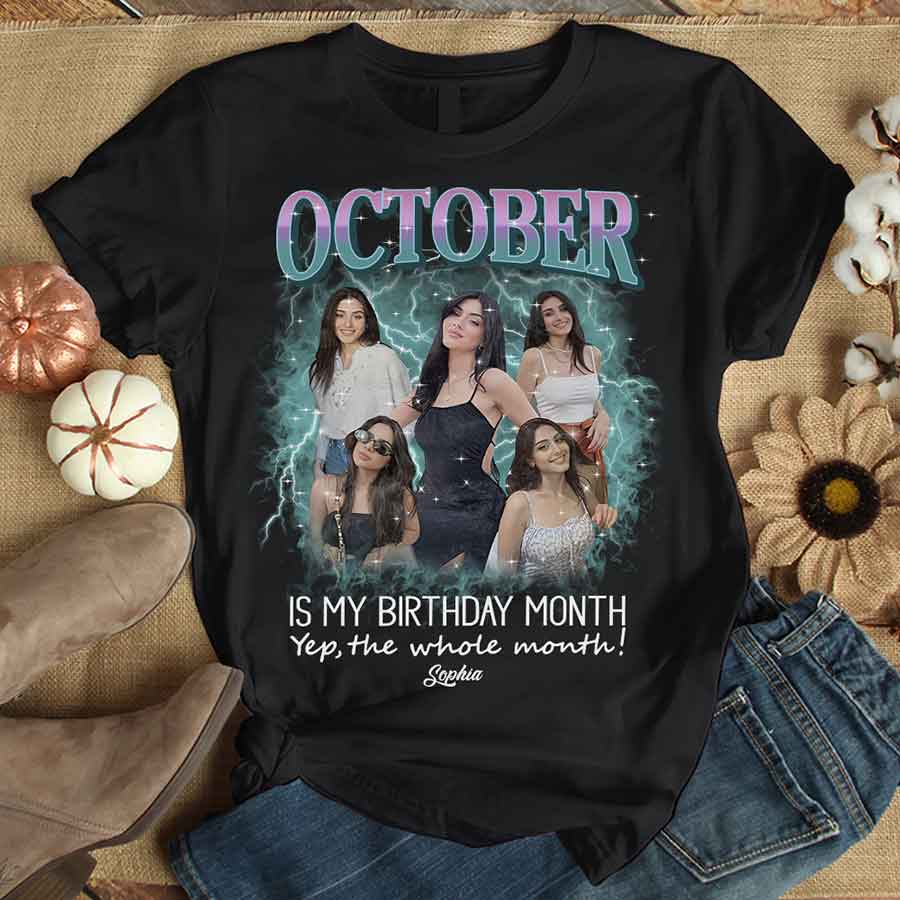 October Birthday Shirt, Custom Birthday Shirt, Queens are Born In October, October Birthday Shirts For Woman, October Birthday Gifts-YPT-HCT