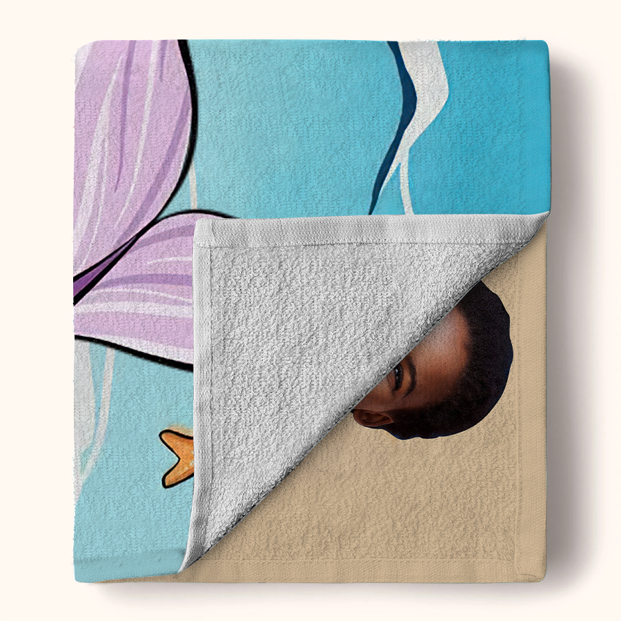 Funny Memaid Towel - Personalized Beach Towel, Birthday Gift For May Queen, May Birthday Gifts, May Birthday Gift Idea For Her