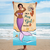 Funny Memaid Towel - Personalized Beach Towel, Birthday Gift For May Queen, May Birthday Gifts, May Birthday Gift Idea For Her