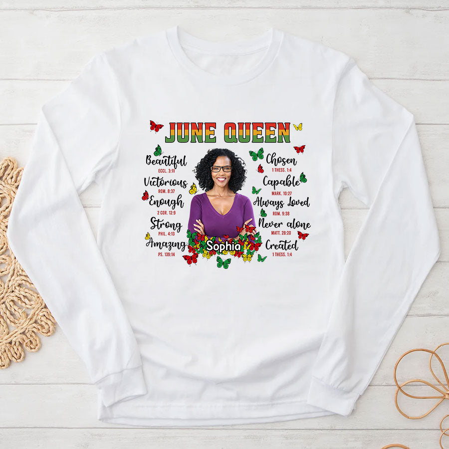 Personalized Shirt - Juneteenth T Shirt, Black Women&#39;s Juneteenth T Shirt, Juneteenth Shirt Ideas, Black History Gift For Black Woman