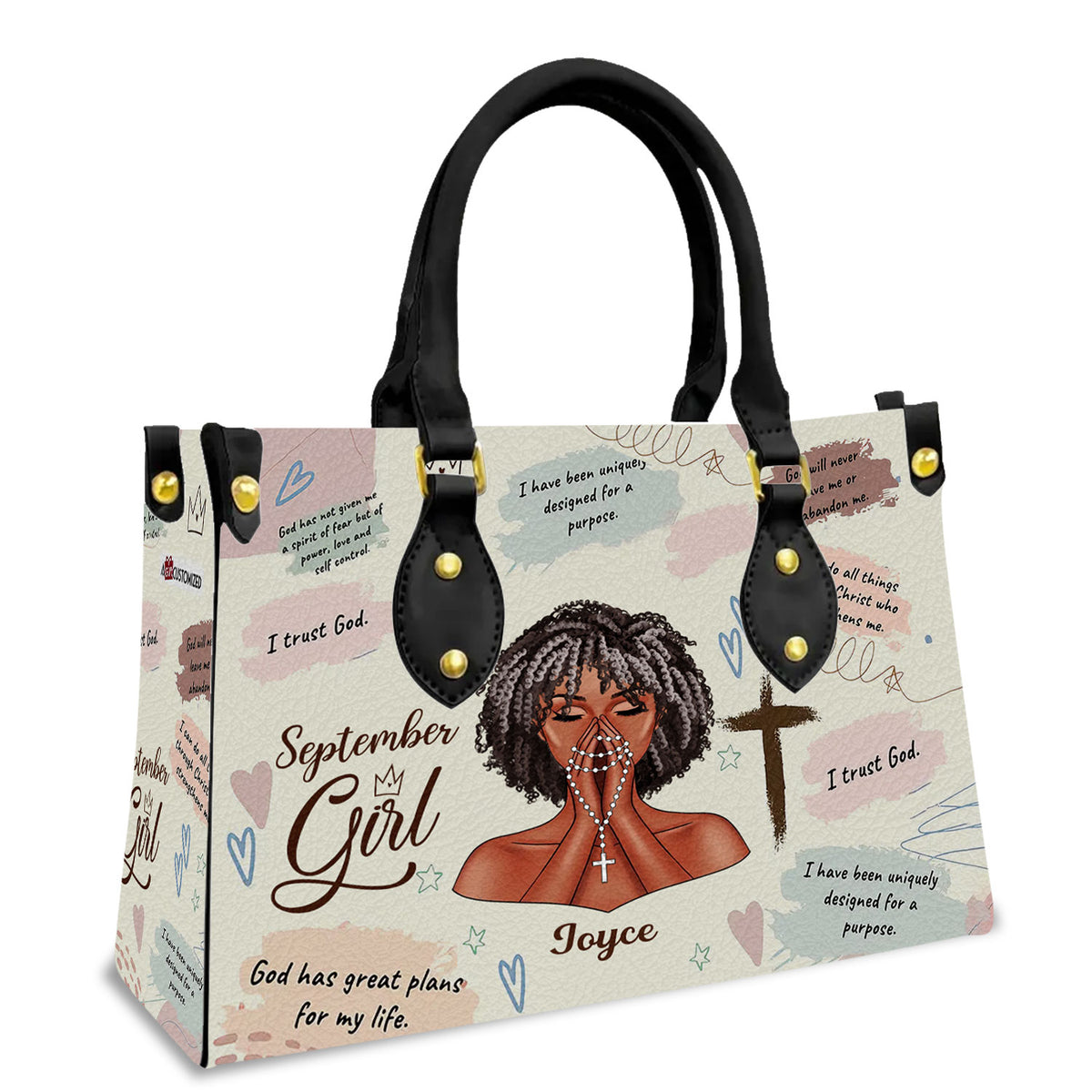 Personalized Leather Bag - Birthday, Handbag Personalized, Custom Birthday Gift, Queens Are Born In September