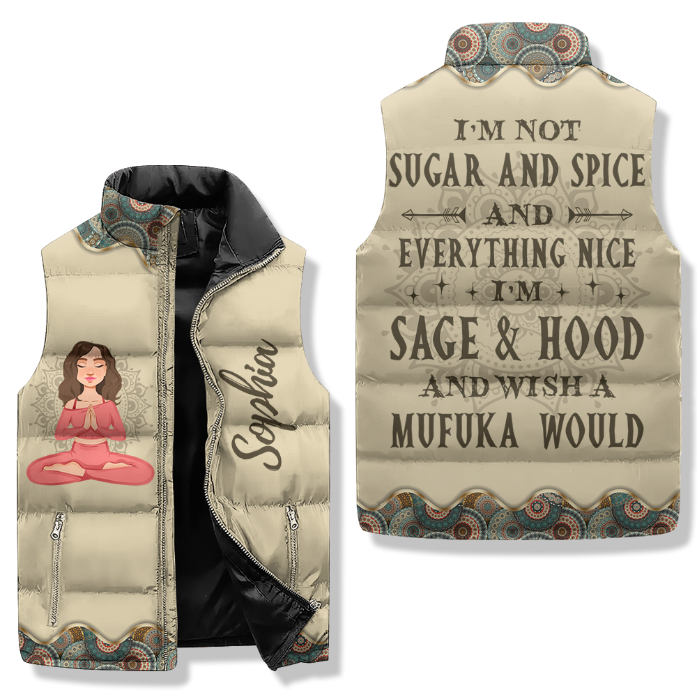 Puffer Vest - Gift For Women, Puffer Vest Yoga, Yoga Lover