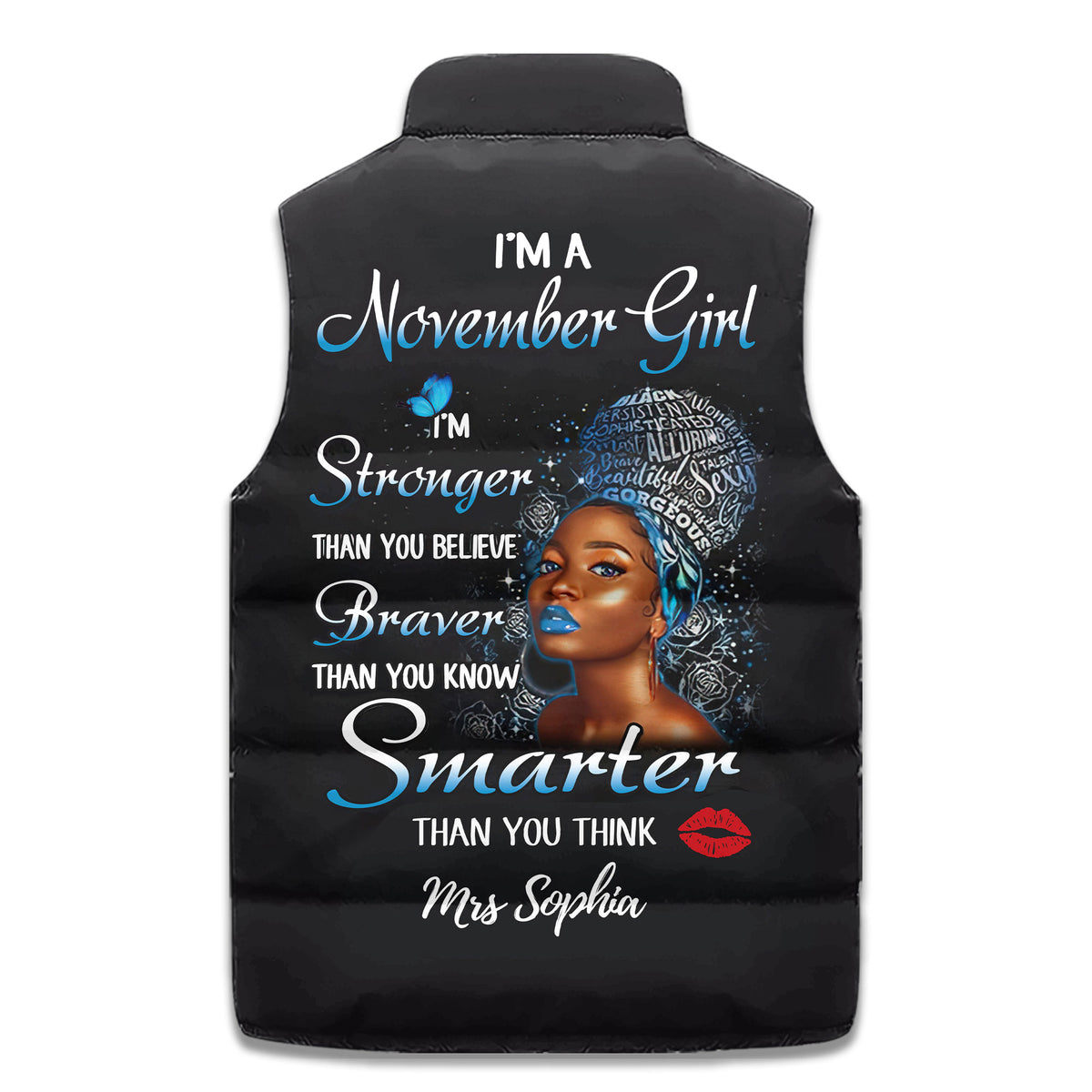 Puffer Vest - Personalized November Birthday Month, Gift Ideas For November Birthday For Girls