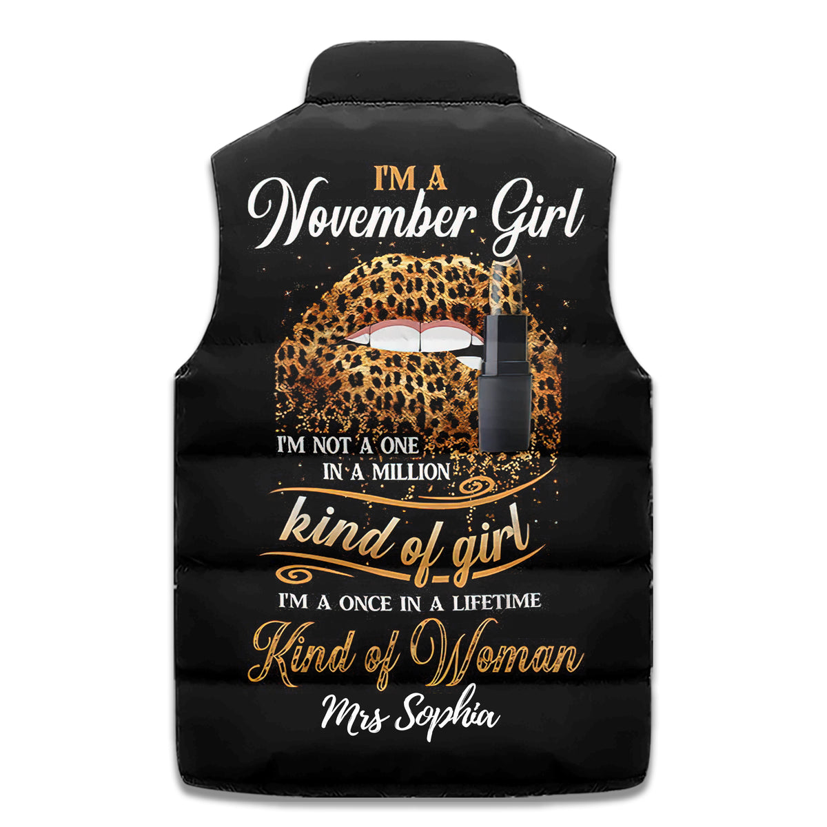 Puffer Vest - Personalized November Birthday Month, Gift Ideas For November Birthday For Girls