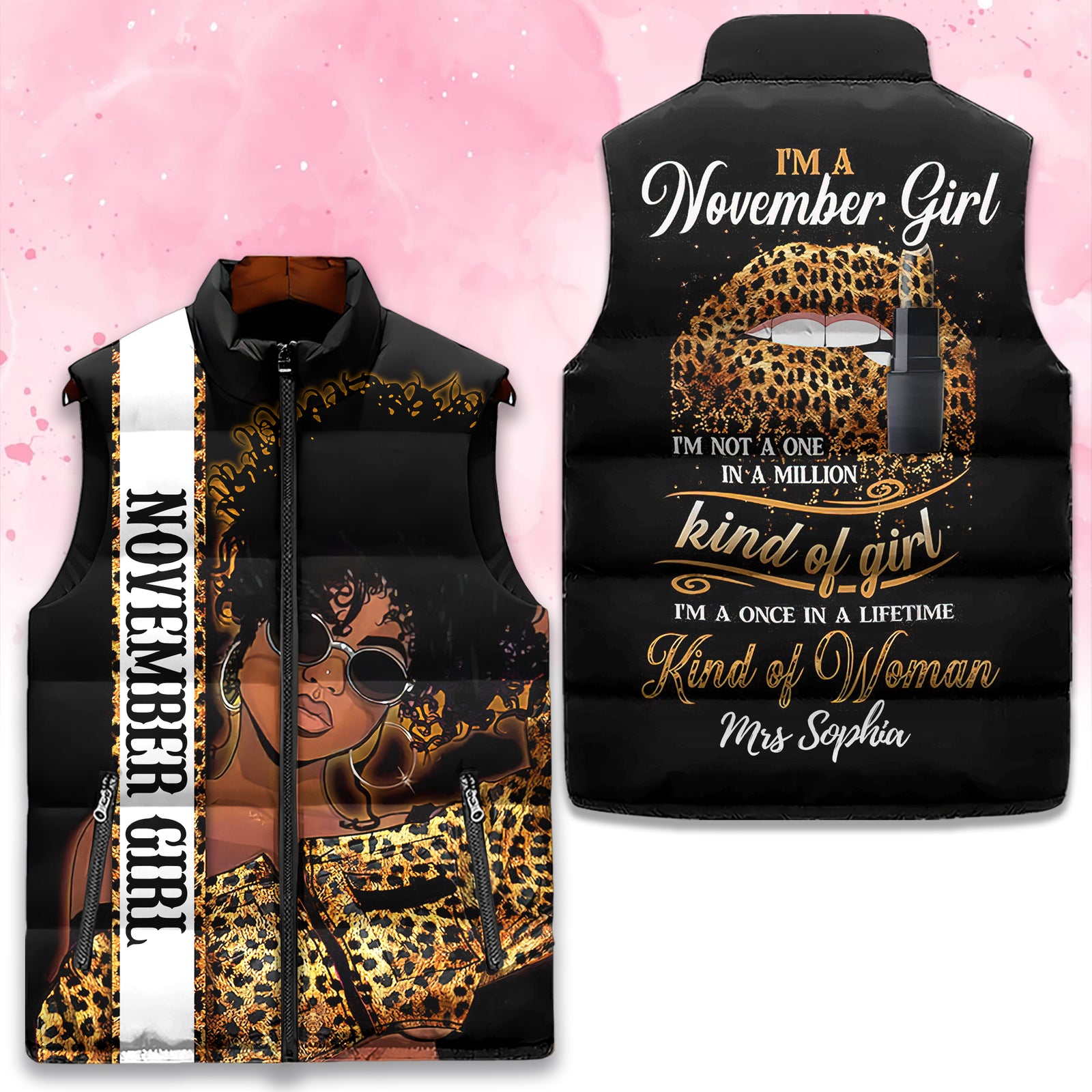 Puffer Vest - Personalized November Birthday Month, Gift Ideas For November Birthday For Girls