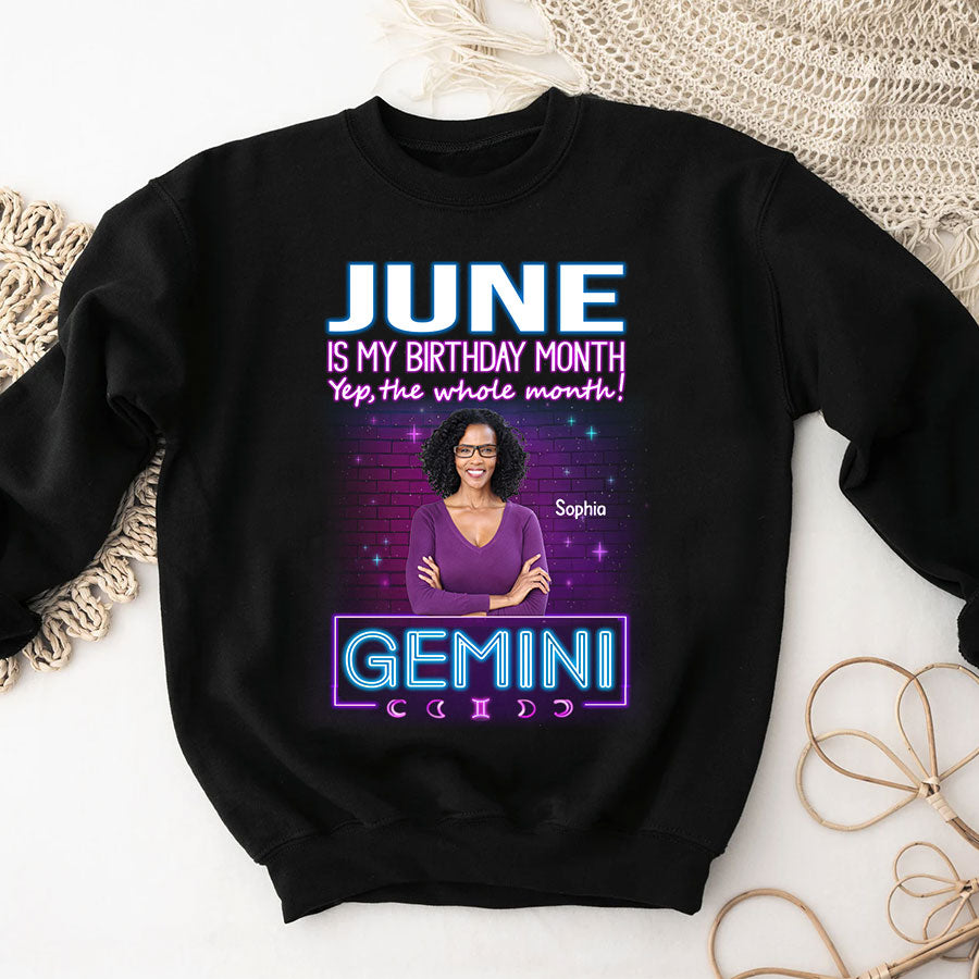 Personalized Birthday Shirts, Zodiac T Shirt, Zodiac Signs Shirt, Gemini Birthday T Shirt, Custom Birthday Gifts