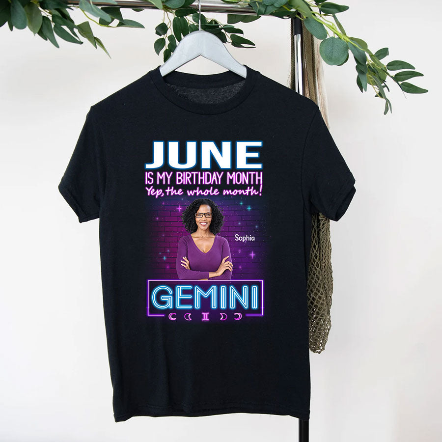 Personalized Birthday Shirts, Zodiac T Shirt, Zodiac Signs Shirt, Gemini Birthday T Shirt, Custom Birthday Gifts