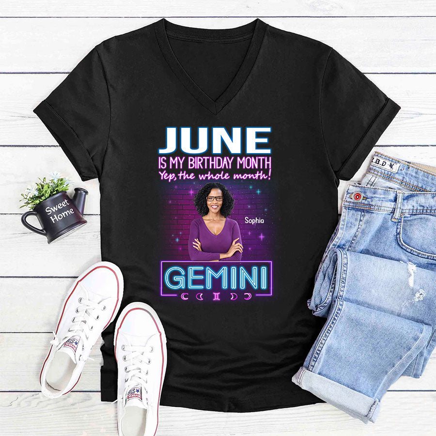 Personalized Birthday Shirts, Zodiac T Shirt, Zodiac Signs Shirt, Gemini Birthday T Shirt, Custom Birthday Gifts