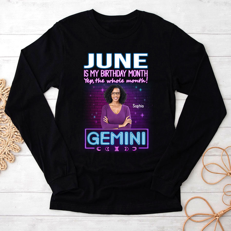 Personalized Birthday Shirts, Zodiac T Shirt, Zodiac Signs Shirt, Gemini Birthday T Shirt, Custom Birthday Gifts