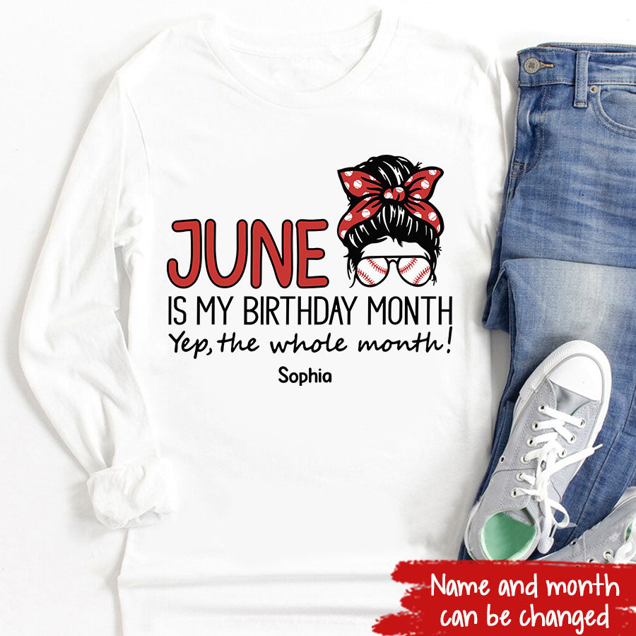 June Birthday Shirt, Custom Birthday Shirt, Queens was Born In June, June Birthday Shirts For Woman, June Birthday Gifts, Baseball Lovers