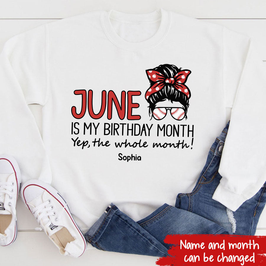 June Birthday Shirt, Custom Birthday Shirt, Queens was Born In June, June Birthday Shirts For Woman, June Birthday Gifts, Baseball Lovers