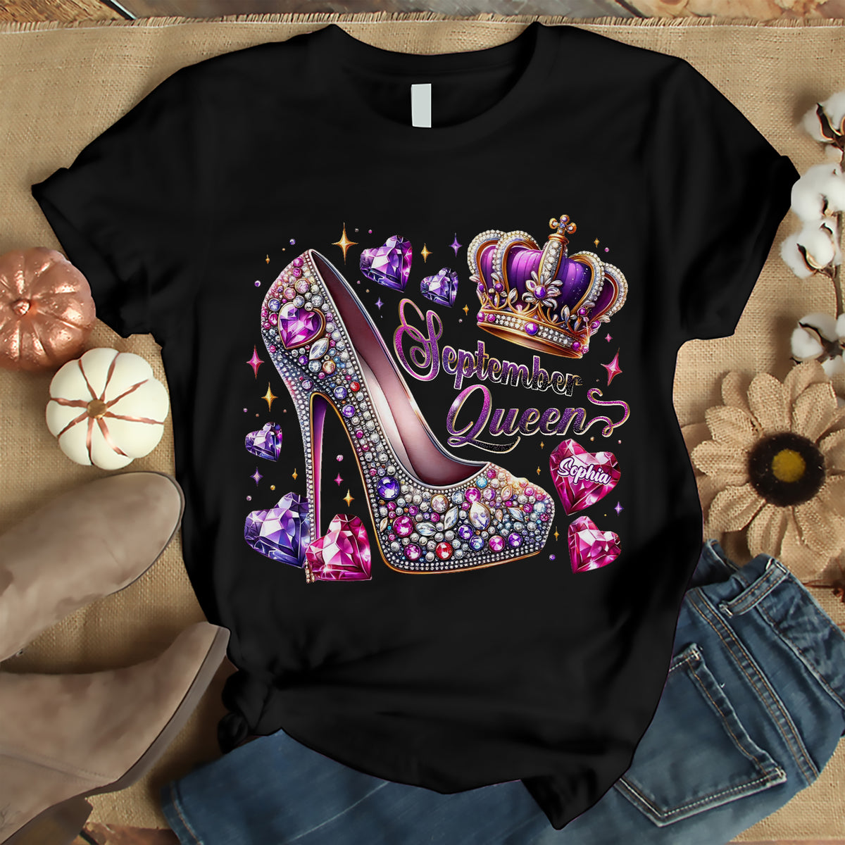 September Birthday Shirt, Custom Birthday Shirt, Queens Born In September, September Birthday Shirts For Woman, September Birthday Gifts, September Is My Birthday Month, Yep The Whole Month-YPT-ALK