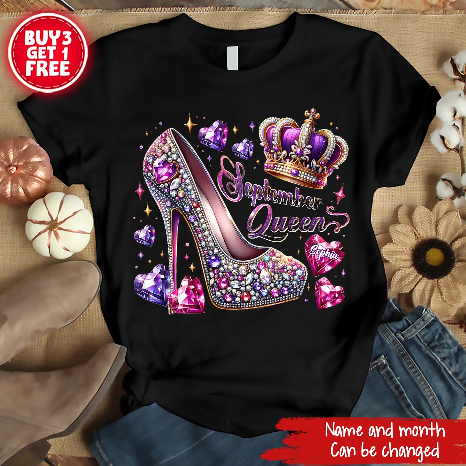 September Birthday Shirt, Custom Birthday Shirt, Queens Born In September, September Birthday Shirts For Woman, September Birthday Gifts, September Is My Birthday Month, Yep The Whole Month-YPT-ALK