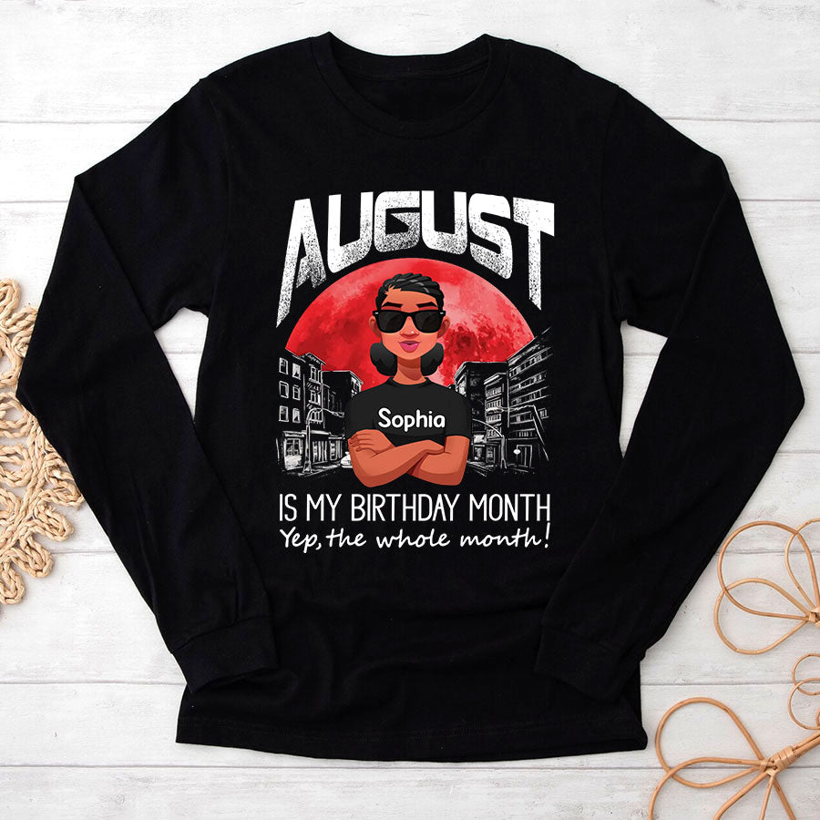 Custom Birthday Shirt, Queen was born In August, August Birthday Shirts For Woman, August Birthday Gifts, August Is My Birthday Month
