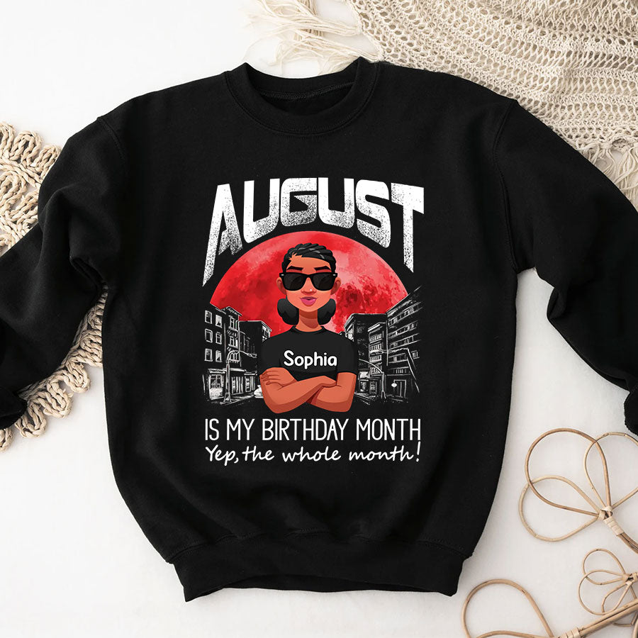 Custom Birthday Shirt, Queen was born In August, August Birthday Shirts For Woman, August Birthday Gifts, August Is My Birthday Month