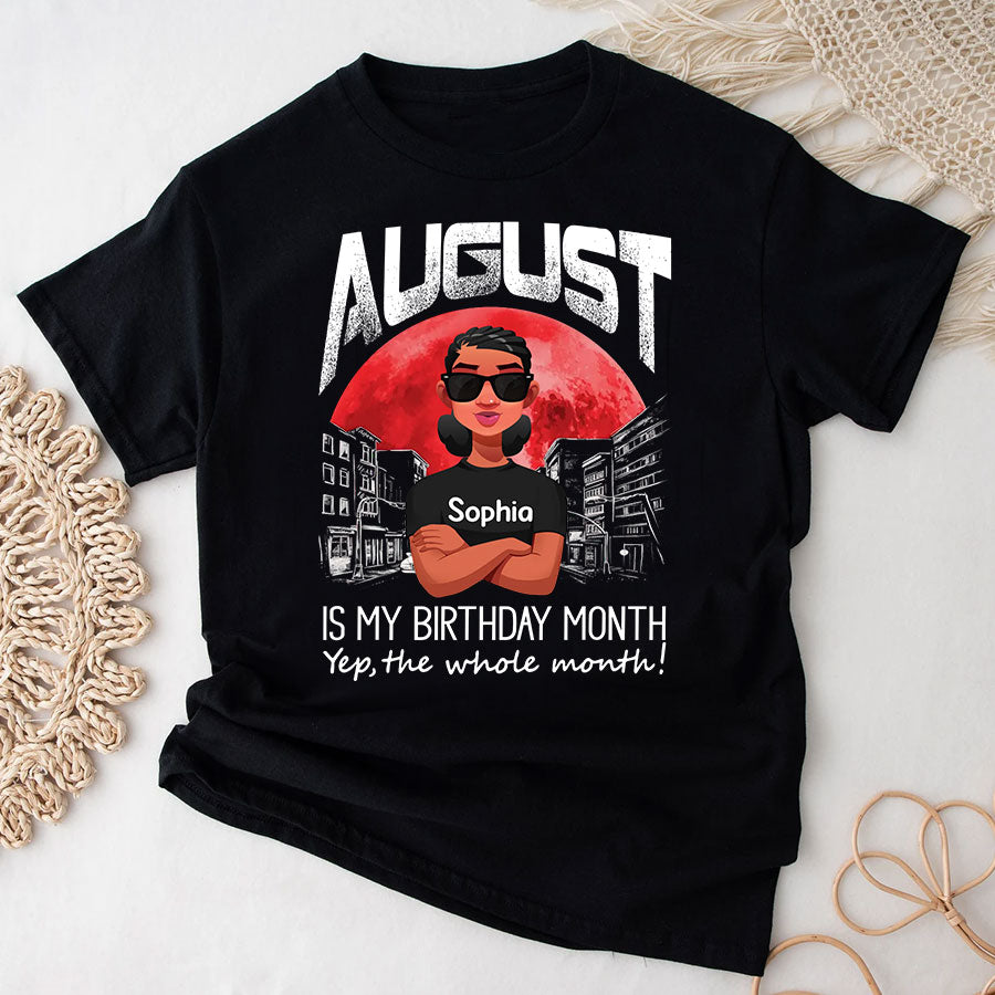 Custom Birthday Shirt, Queen was born In August, August Birthday Shirts For Woman, August Birthday Gifts, August Is My Birthday Month