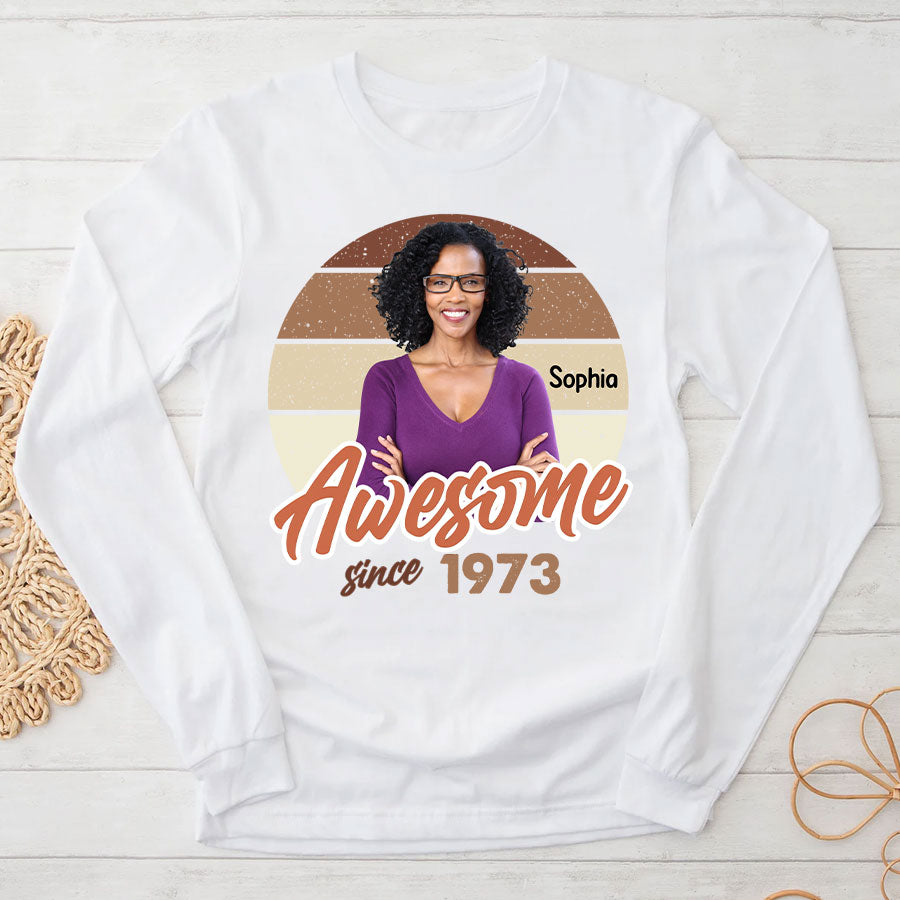 Custom Birthday Shirts, Gifts For Women Turning 50, 50 And Fabulous Shirt, 50th Birthday Shirts For Her