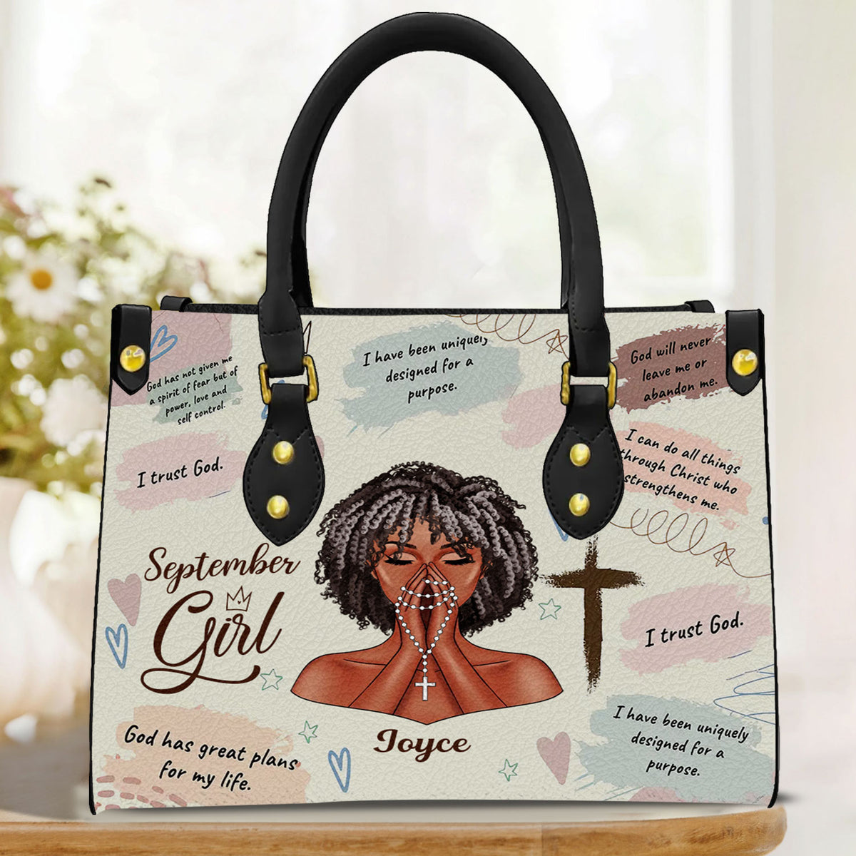 Personalized Leather Bag - Birthday, Handbag Personalized, Custom Birthday Gift, Queens Are Born In September