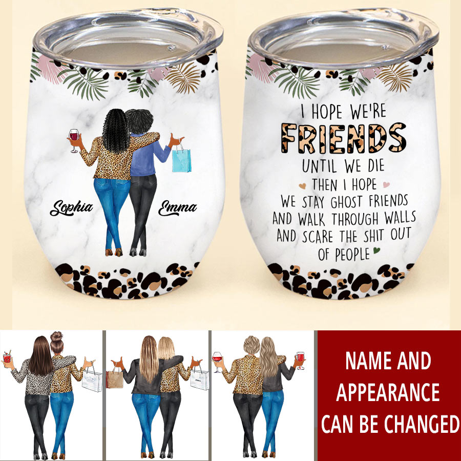 Personalized Wine Tumbler - Gift For Besties