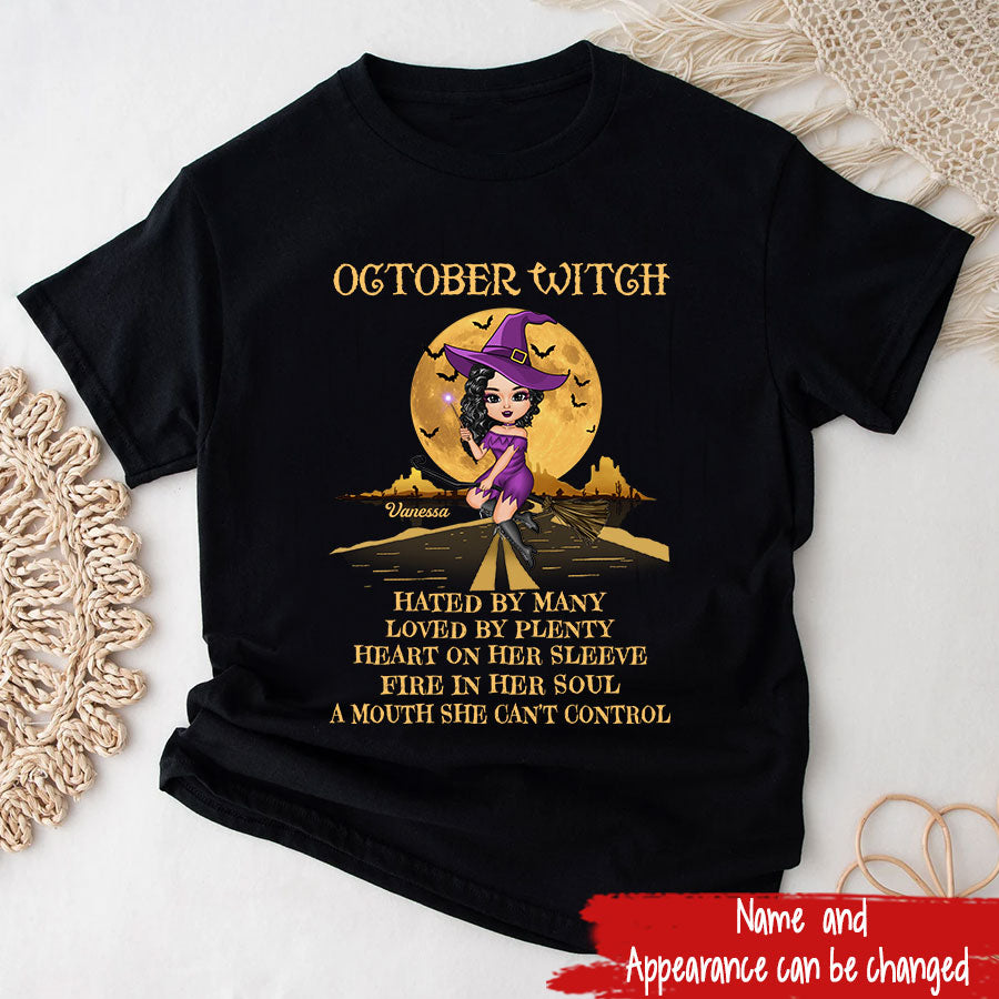 October Birthday Shirt, Custom Birthday Shirt, Queen Was Born In October Birthday Shirts For Woman