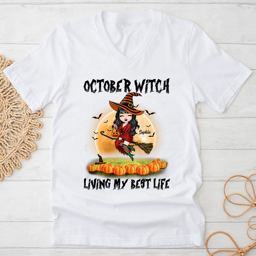 October Birthday Shirt, Custom Birthday Shirt, Queen Was Born In October Birthday Shirts For Woman