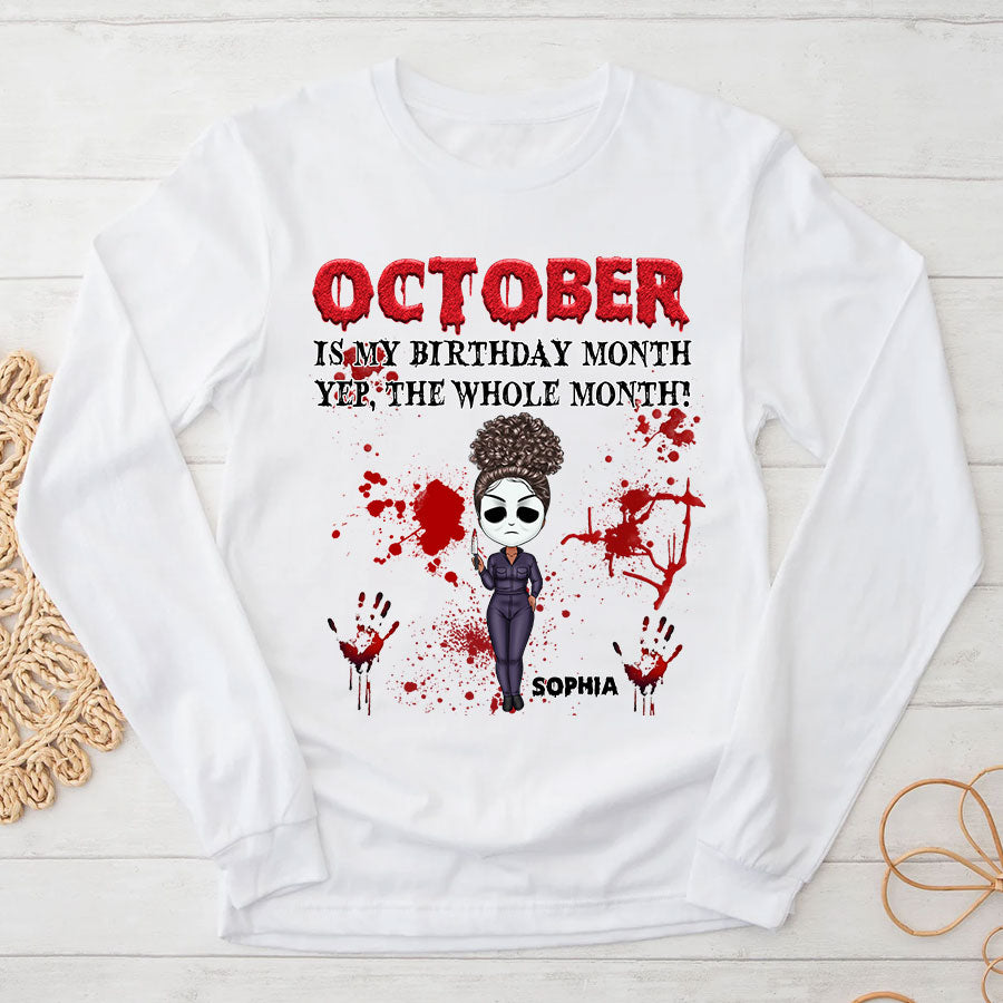 October Birthday Shirt, Custom Birthday Shirt, Queens was Born In October, October Birthday Shirts For Woman, October Birthday Gifts, Halloween Gifts
