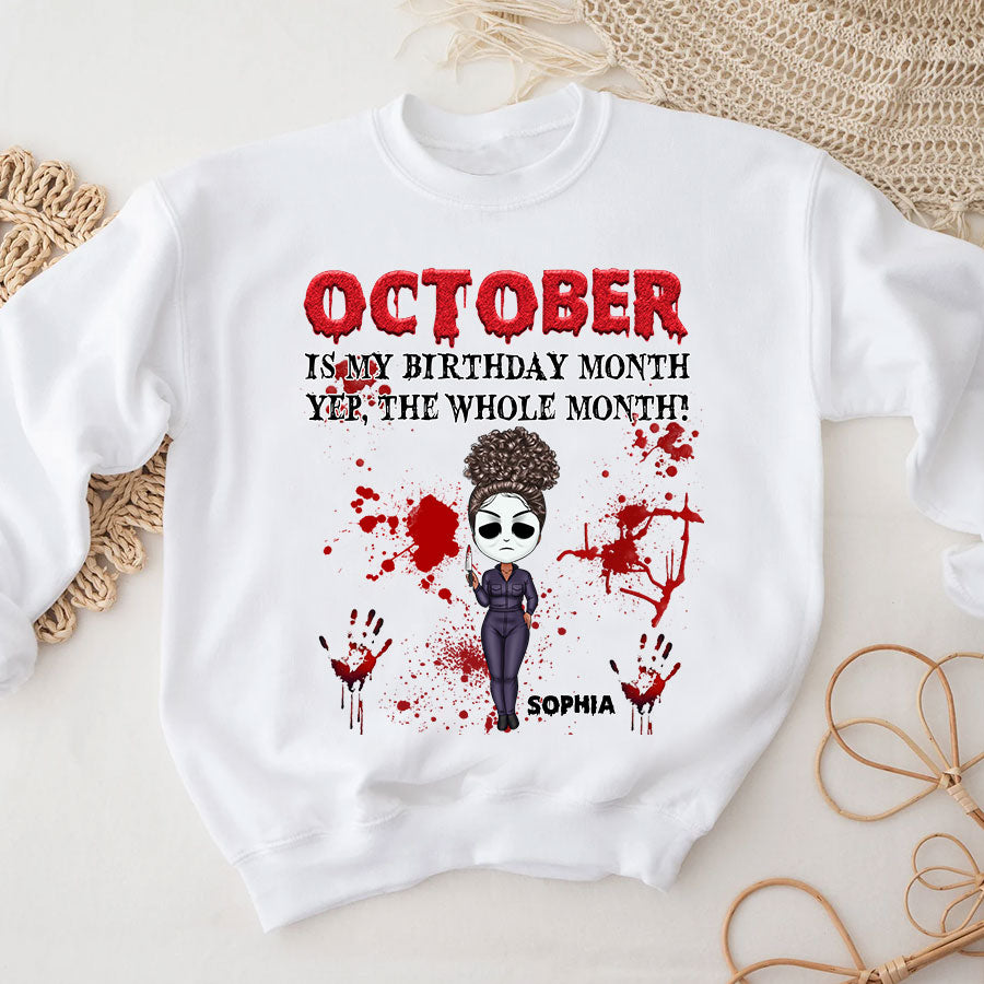 October Birthday Shirt, Custom Birthday Shirt, Queens was Born In October, October Birthday Shirts For Woman, October Birthday Gifts, Halloween Gifts