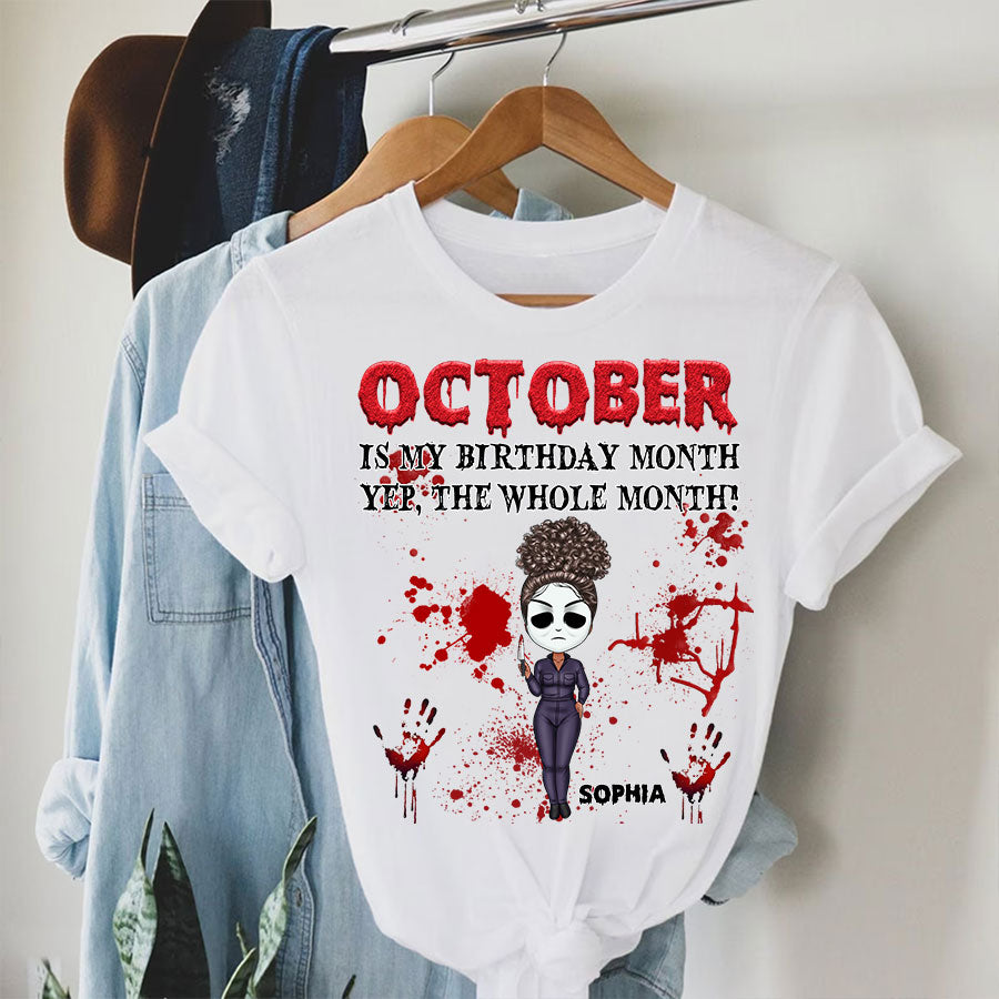 October Birthday Shirt, Custom Birthday Shirt, Queens was Born In October, October Birthday Shirts For Woman, October Birthday Gifts, Halloween Gifts