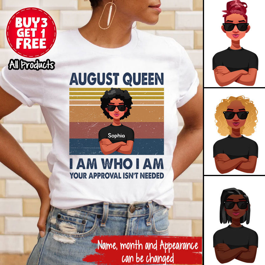 August Birthday Shirt, Custom Birthday Shirt, Queens Born In August, August Birthday Shirts For Woman, August Birthday Gifts